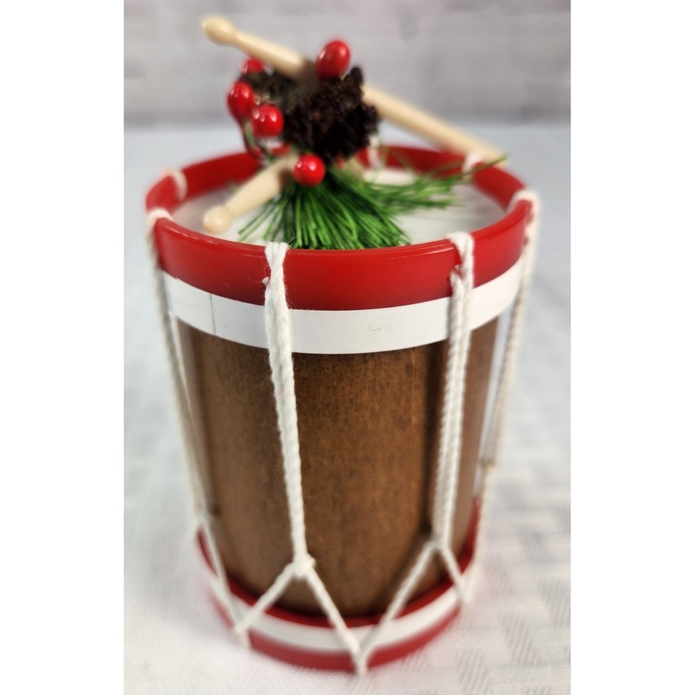 Byers' Choice 1997 Christmas Holiday Drum Wooden Ornament Vintage